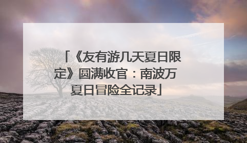 《友有游几天夏日限定》圆满收官：南波万夏日冒险全记录