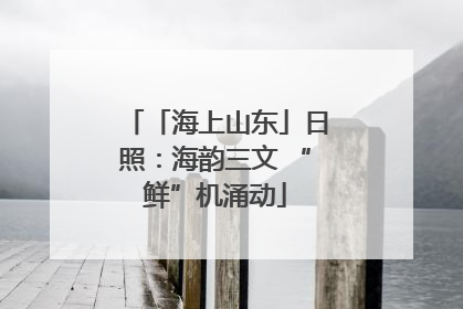 「海上山东」日照：海韵三文 “鲜”机涌动
