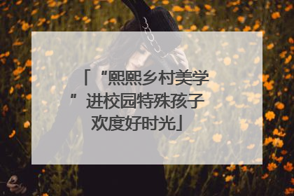 “熙熙乡村美学”进校园特殊孩子欢度好时光