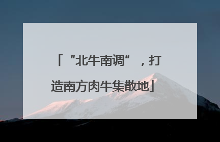 “北牛南调”，打造南方肉牛集散地