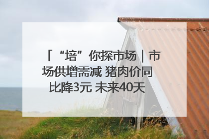 “培”你探市场｜市场供增需减 猪肉价同比降3元 未来40天便宜猪肉敞开吃