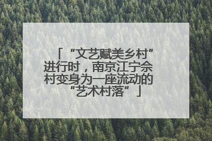 “文艺赋美乡村”进行时，南京江宁佘村变身为一座流动的“艺术村落”