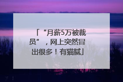 “月薪5万被裁员”，网上突然冒出很多！有猫腻