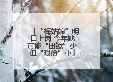 “梅姑娘”明日上岗 今年她可能“出镜”少但“戏份”重