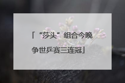 “莎头”组合今晚争世乒赛三连冠
