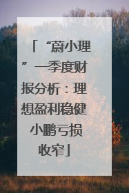 “蔚小理”一季度财报分析：理想盈利稳健 小鹏亏损收窄