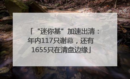 “迷你基”加速出清：年内117只谢幕，还有1655只在清盘边缘