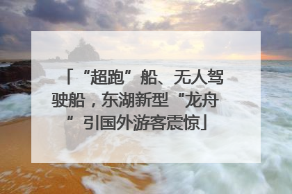 “超跑”船、无人驾驶船，东湖新型“龙舟”引国外游客震惊