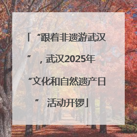 “跟着非遗游武汉”，武汉2025年“文化和自然遗产日” 活动开锣