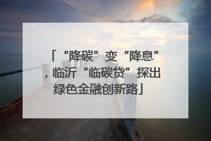 “降碳”变“降息”，临沂“临碳贷”探出绿色金融创新路