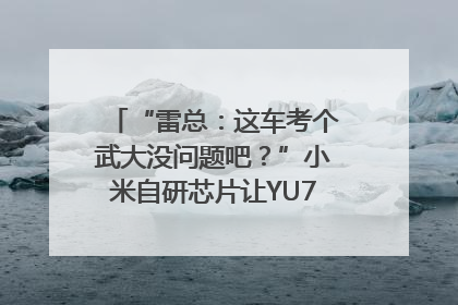 “雷总：这车考个武大没问题吧？”小米自研芯片让YU7会学习｜汽车科技