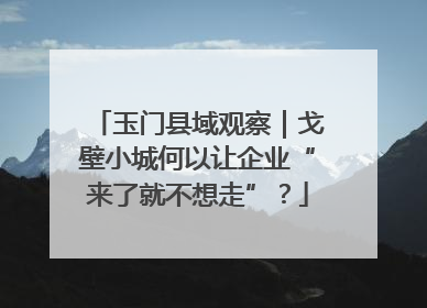 玉门县域观察｜戈壁小城何以让企业“来了就不想走”？