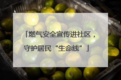 燃气安全宣传进社区，守护居民“生命线”