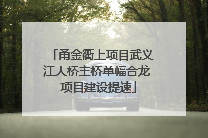 甬金衢上项目武义江大桥主桥单幅合龙 项目建设提速