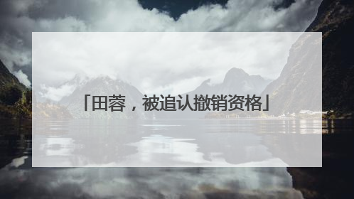 田蓉，被追认撤销资格