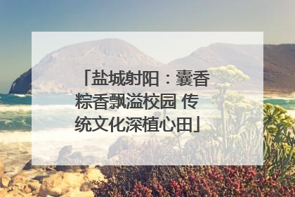 盐城射阳：囊香粽香飘溢校园 传统文化深植心田