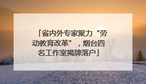 省内外专家聚力“劳动教育改革”，烟台四名工作室揭牌落户