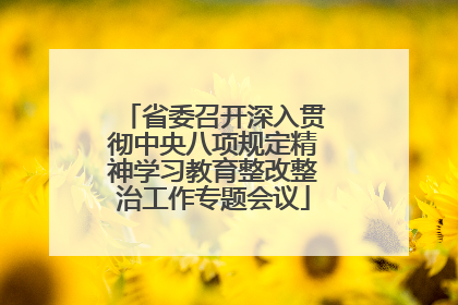 省委召开深入贯彻中央八项规定精神学习教育整改整治工作专题会议