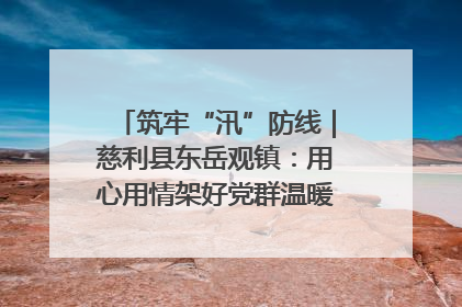 筑牢“汛”防线｜慈利县东岳观镇：用心用情架好党群温暖悠长的“连心桥”