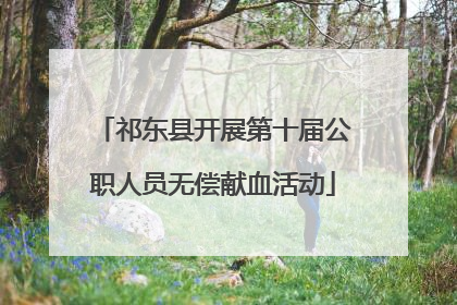 祁东县开展第十届公职人员无偿献血活动