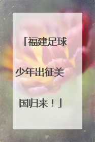 福建足球少年出征美国归来！