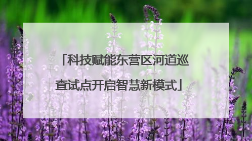 科技赋能东营区河道巡查试点开启智慧新模式