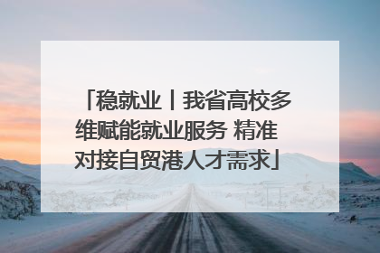 稳就业丨我省高校多维赋能就业服务 精准对接自贸港人才需求