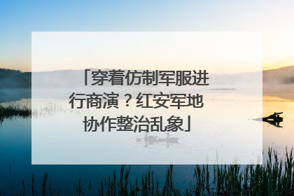 穿着仿制军服进行商演？红安军地协作整治乱象