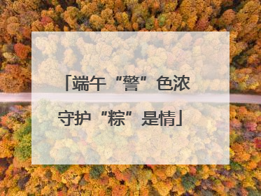 端午“警”色浓 守护“粽”是情