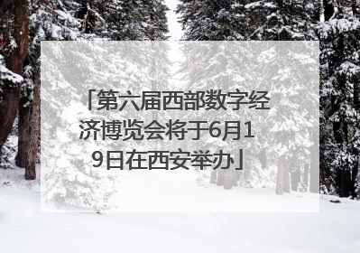 第六届西部数字经济博览会将于6月19日在西安举办