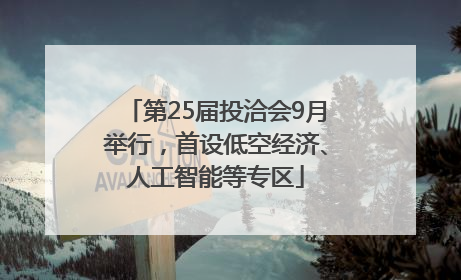 第25届投洽会9月举行，首设低空经济、人工智能等专区
