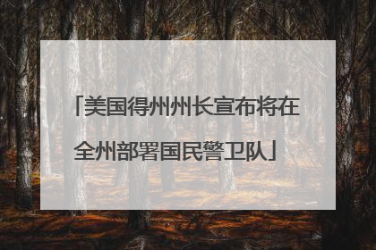 美国得州州长宣布将在全州部署国民警卫队