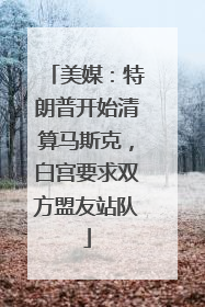 美媒：特朗普开始清算马斯克，白宫要求双方盟友站队