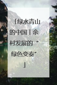 绿水青山的中国丨余村发展的“绿色变奏”