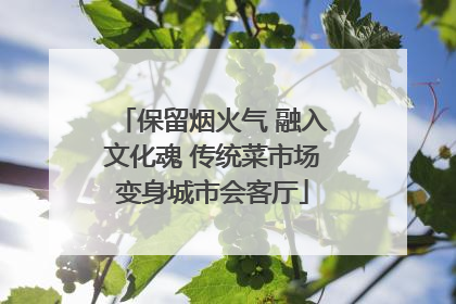 保留烟火气 融入文化魂 传统菜市场变身城市会客厅