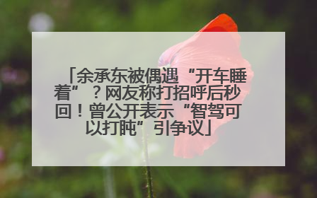 余承东被偶遇“开车睡着”？网友称打招呼后秒回！曾公开表示“智驾可以打盹”引争议