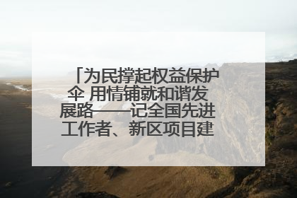 为民撑起权益保护伞 用情铺就和谐发展路——记全国先进工作者、新区项目建设中心干部卢小勇