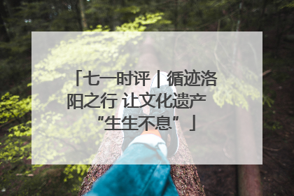 七一时评｜循迹洛阳之行 让文化遗产“生生不息”
