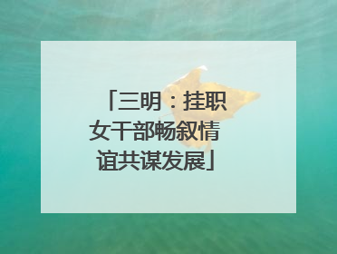 三明：挂职女干部畅叙情谊共谋发展