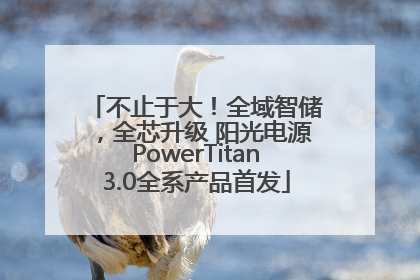 不止于大！全域智储，全芯升级 阳光电源PowerTitan3.0全系产品首发
