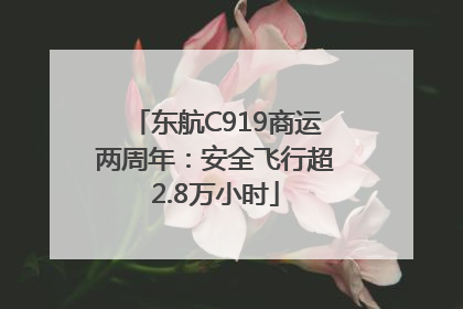 东航C919商运两周年：安全飞行超2.8万小时