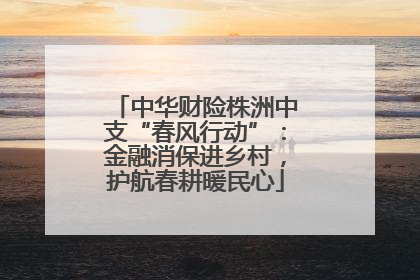 中华财险株洲中支“春风行动”：金融消保进乡村，护航春耕暖民心