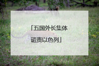 五国外长集体谴责以色列