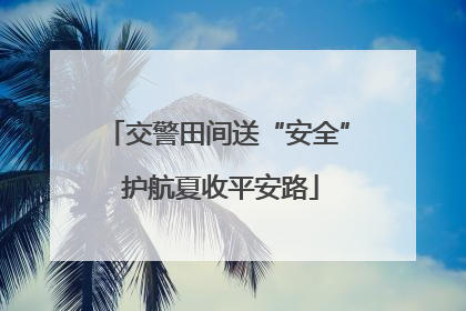 交警田间送“安全” 护航夏收平安路