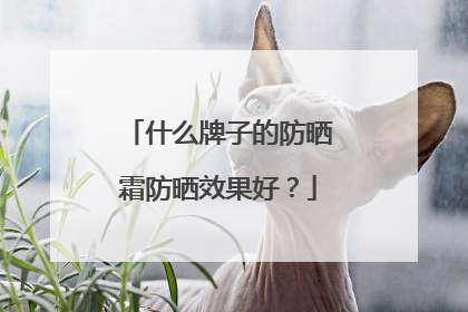 什么牌子的防晒霜防晒效果好？