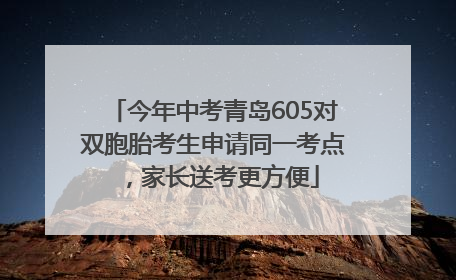今年中考青岛605对双胞胎考生申请同一考点，家长送考更方便