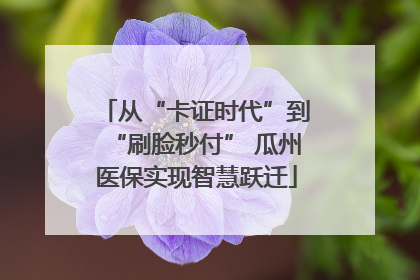 从“卡证时代”到“刷脸秒付” 瓜州医保实现智慧跃迁