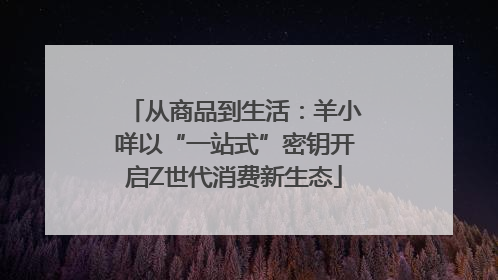 从商品到生活：羊小咩以“一站式”密钥开启Z世代消费新生态