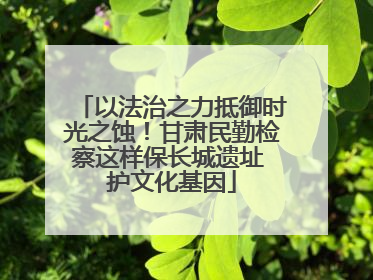 以法治之力抵御时光之蚀！甘肃民勤检察这样保长城遗址 护文化基因