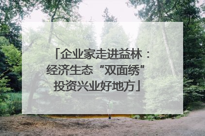 企业家走进益林：经济生态“双面绣” 投资兴业好地方